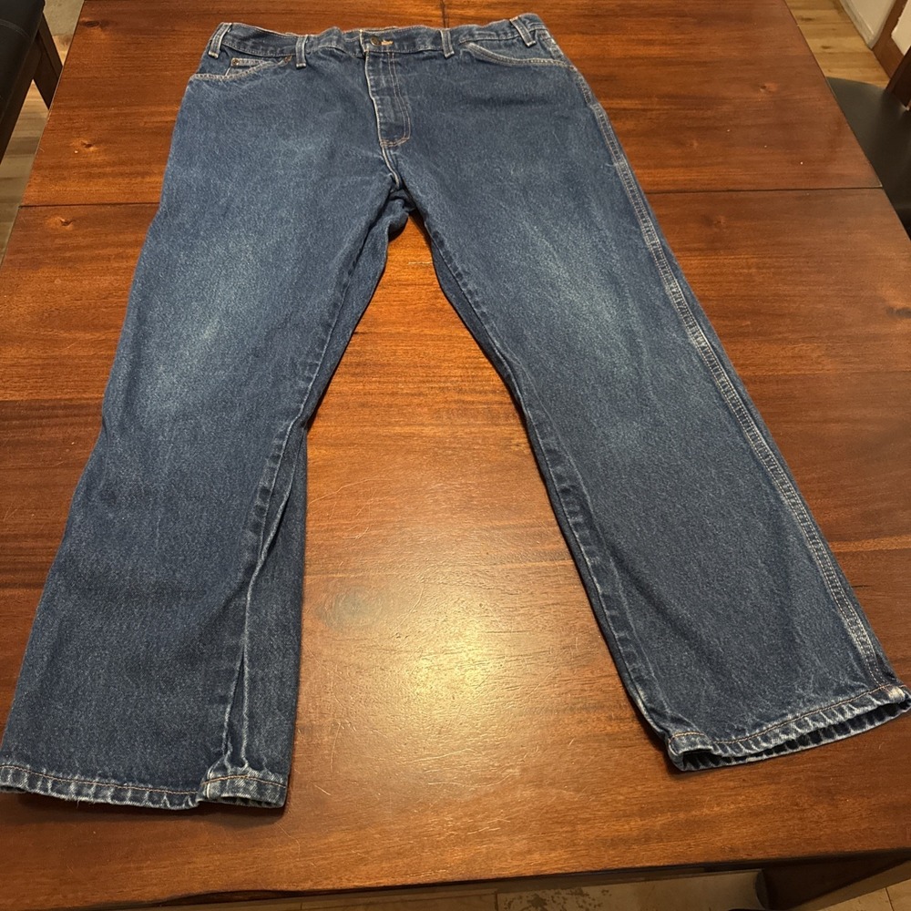 Vintage Dickies Jeans 40x30 Regular‎ Fit Blue Denim Workwear Made in Mexico